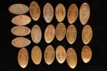 20 ELONGATED LINCOLN CENTS, THE FIELD MUSEUM,