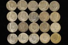 20-1965 40% SILVER JOHN F. KENNEDY HALVES, HALF