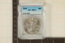 2015 AMERICAN SILVER EAGLE ICG MS70