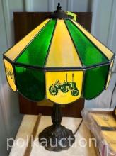 JOHN DEERE STAINED GLASS LAMP