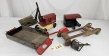 Assortment of Metal Toy Truck Parts