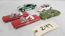 5 - 1/32nd scale cars