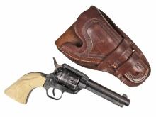 Antique German made 22. CAL Single action Cowboy revolver with holster (RM1)