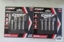 Chief solid carbide burrs, new in packages