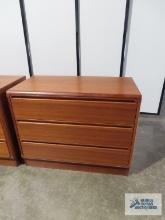 Two Torring three drawer dressers, signed by the assembler. made in Denmark