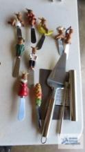 Decorative reindeer handle spreaders, cake server, food thermometer and etc