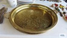 Gold colored metal trays