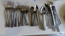 Interpur stainless steel flatware set, service for 8.