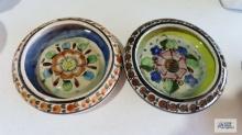 Hand painted ashtrays