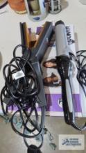 Conair hair dryer, curling iron and flat iron