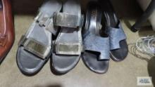 Two pairs of ladies sandals, size 9