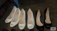 Three pairs of ladies dress shoes, size 8