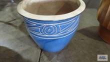 Blue decorative planter