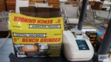 Central Machinery 5-in bench grinder and Craftsman Home sharpener