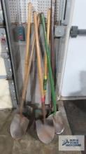 Assorted shovels