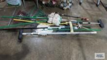 Rakes, squeegee, dust mops, dustpan, etc