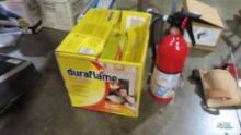 Duraflame fire logs and fire extinguisher