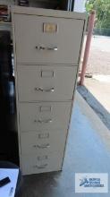 Five drawer filing cabinet