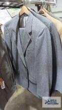 Cashmere suit jacket and other jackets and pants, two size 46R