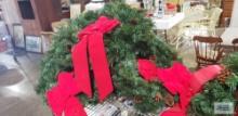 Five wreaths with red bows