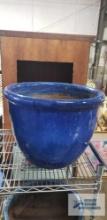 Large heavy blue planter