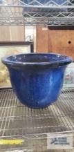 Large heavy blue planter