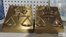 brass bookends