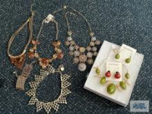 Je'riel Fashions necklace and earrings set, earrings and other necklaces