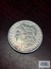 1890 Morgan one dollar coin