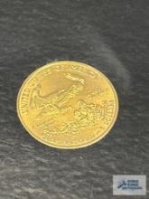 2006 United States of America 1/10 oz fine gold five dollar eagle coin