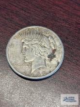 1922 Peace one dollar coin