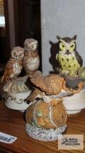 OWL FIGURINE MUSIC BOXES