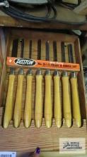 Disston wood turning tools with box