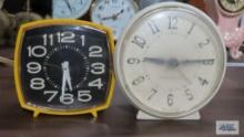 Two...Westclox wind-up clocks