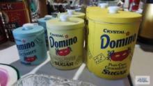 Domino Sugar advertising canister set