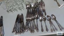 Assorted stainless steel flatware