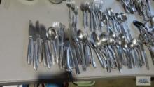 Assorted stainless steel flatware