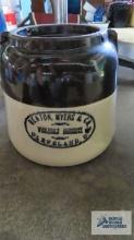 Benton Myers & Company crock. missing handle and lid