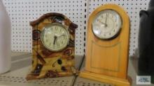 Linden battery powered clock and wooden battery powered clock