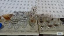 Assorted vintage stemware