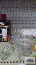 Glass vase, candy dish, centerpiece dish and etc