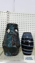 Clay vase and modern vase