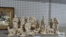 Ceramic nativity figurines