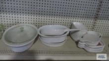 CorningWare baking dishes, skillet and etc