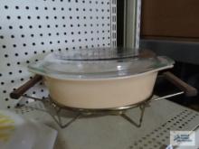 Pyrex baking dish with stand