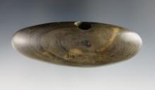 Well polished 4 1/2" Bannerstone found by F. Watkins - Michigan. Made from Banded Slate.