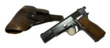 Excellent MINT Original German WWII 1943 FN Browning Hi Power Pistol Rig with SS Association