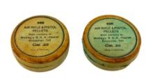 (2) Vintage Tins of Air Rifle & Pistol .22 CAL Pellets for Webley’s BSA - Haenel / Grossman-Tell 