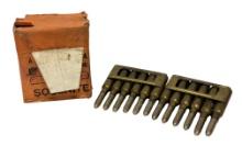 1936 Dated 12rds. of 6.5x52mm CARCANO M91 SMI Military Surplus Ammunition on Stripper Clips