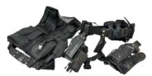 Tactical Vest with Belt and (2) Leg Holsters